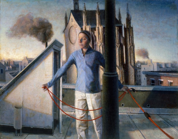 paul fenniak, Rooftop, 2013, oil on canvas, 54 x 42 inches