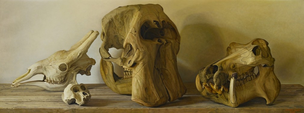 Claudio Bravo, Vanitas, 2010, oil on canvas, 29 1/4 x 78 1/2 inches
