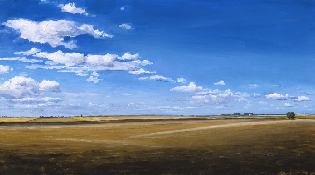 William Beckman, Small Last Plowing, 2006, oil on panel, 10 1/8 x 18 1/8 inches