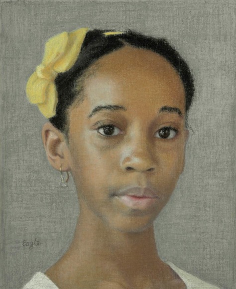 Ellen Eagle Portrait of the Young Artist Marela Alvarez, 2014 pastel on pumice board 11 1/4 x 9 1/4 inches