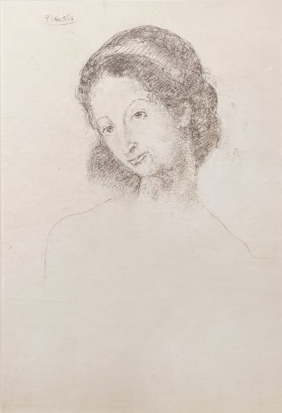 Pablo Picasso Portrait de la Fille de Charles Morice, 1906 pencil on paper 26 3/4 x 18 7/8 inches