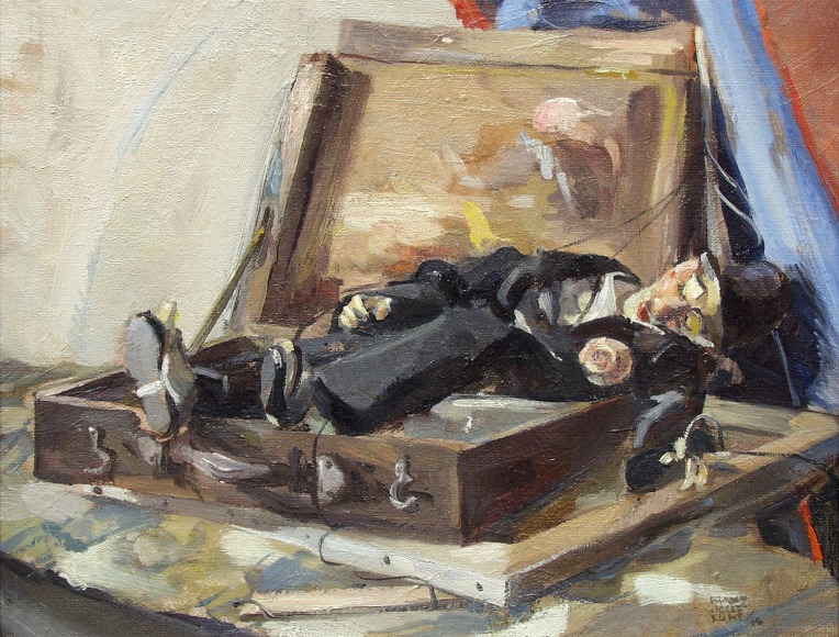 Franz Kline, Puppet in the Paint Box, 1940, oil on canvasboard, 14 x 18 inches