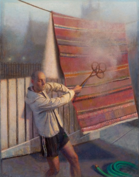 paul fenniak, Unsettled Dust, 2015, oil on canvas, 46 x 36 inches