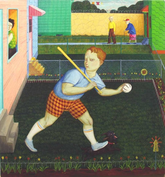 Walton Ford, Please Forgive Me, 1987, oil on board, 36 x 34 inches