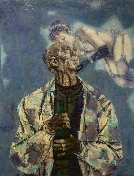 Joseph Hirsch, Man with Sprite, c. 1950, oil on canvas, 30 x 24 inches