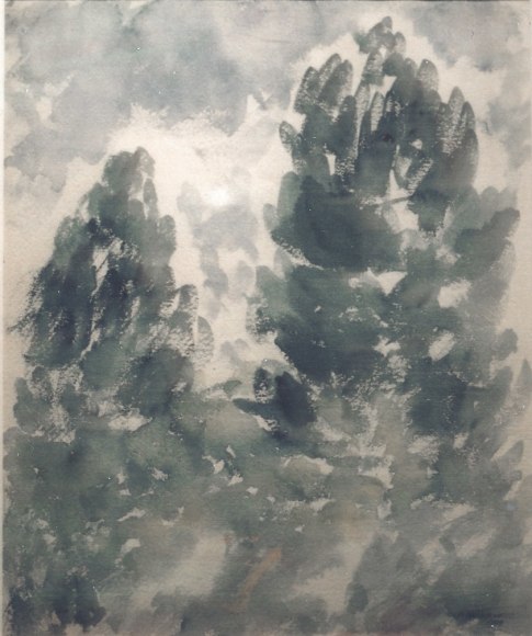 Abraham Walkowitz Two Trees, 1908 watercolor on paper 17 x 13 7/8 inches