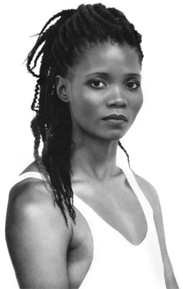 Clio Newton, Amari, 2019, compressed charcoal on paper, 91 x 58 inches