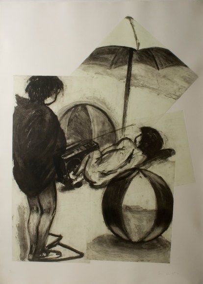 Beach Balls, 1982, aquatint, 54 x 38 1/2 inches