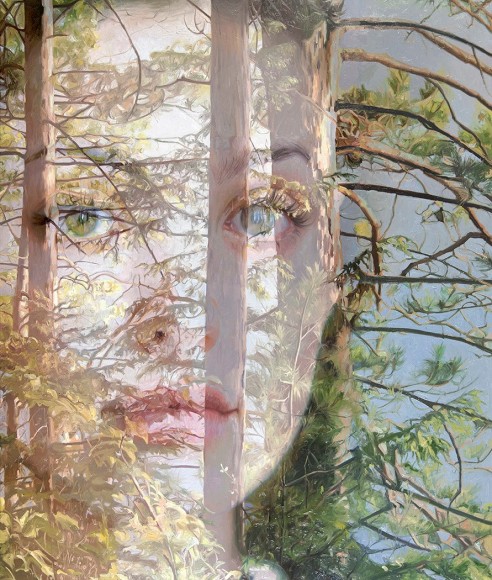 Alyssa Monks, Spring (SOLD), 2018, oil on linen, 66 x 56 x 1 1/2 inches