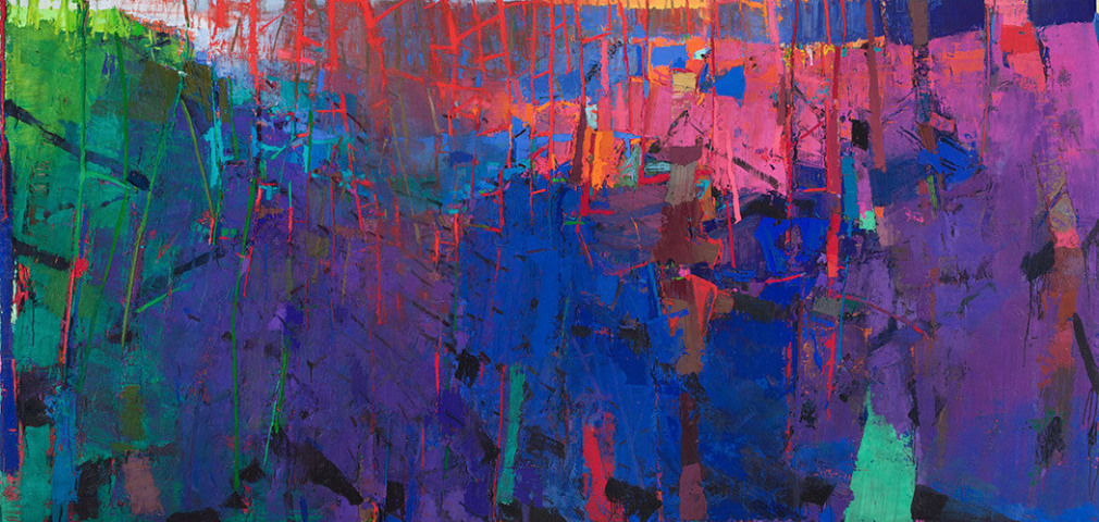 brian rutenberg, Lowcountry, 2016-17, oil on linen, 180 x 72 inches