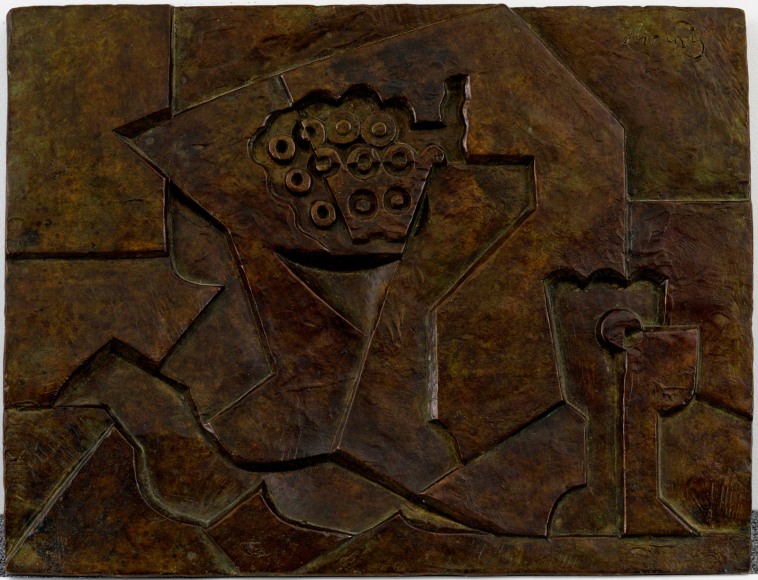 jacques lipchitz, Nature Morte (relief) [SOLD], 1919 bronze 13 1/2 x 17 1/4 x 1 inches Edition 2/7