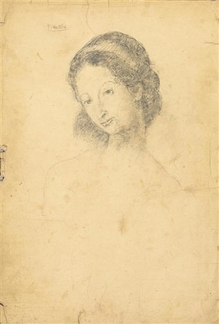 Pablo Picasso Portrait de la Fille de Charles Morice, 1906 pencil on paper 26 3/4 x 18 7/8 inches