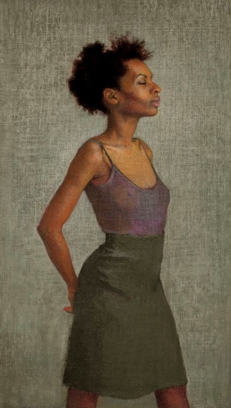 Ellen Eagle, Miss Leonard (SOLD), 2009, pastel on pumice board, 14 3/4 x 8 1/4 inches