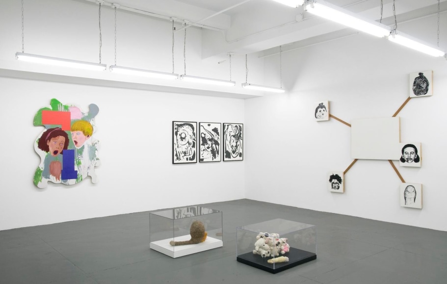  Installation view,&nbsp;Mike Kelly, Selected Works 1990-1995, Marc Jancou, New York, October 3 - November 9, 2013.