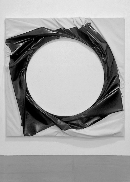 Spin-Out Vortex, 2000, enamel on canvas | As featured in Born to Be Wild - Hommage to Steven Parrino, curated by Konrad Bitterli at the Kunstmuseum St. Gallen, May 29 - September 6, 2009 | Image courtesy Kunstmuseum St. Gallen