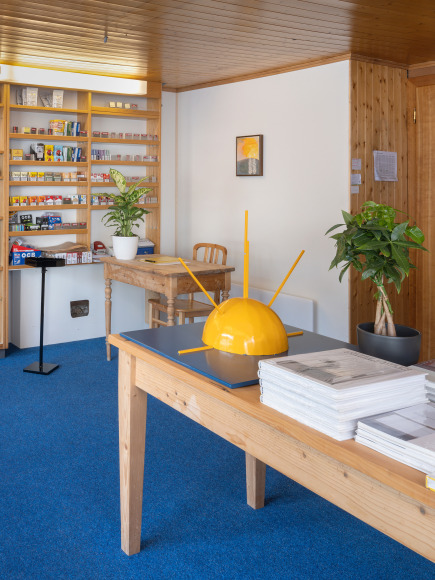 Elise Corpataux and Valentin Carron at the Art Kiosk, Rougemont, Switzerland., Installation View © Julien Gremaud 