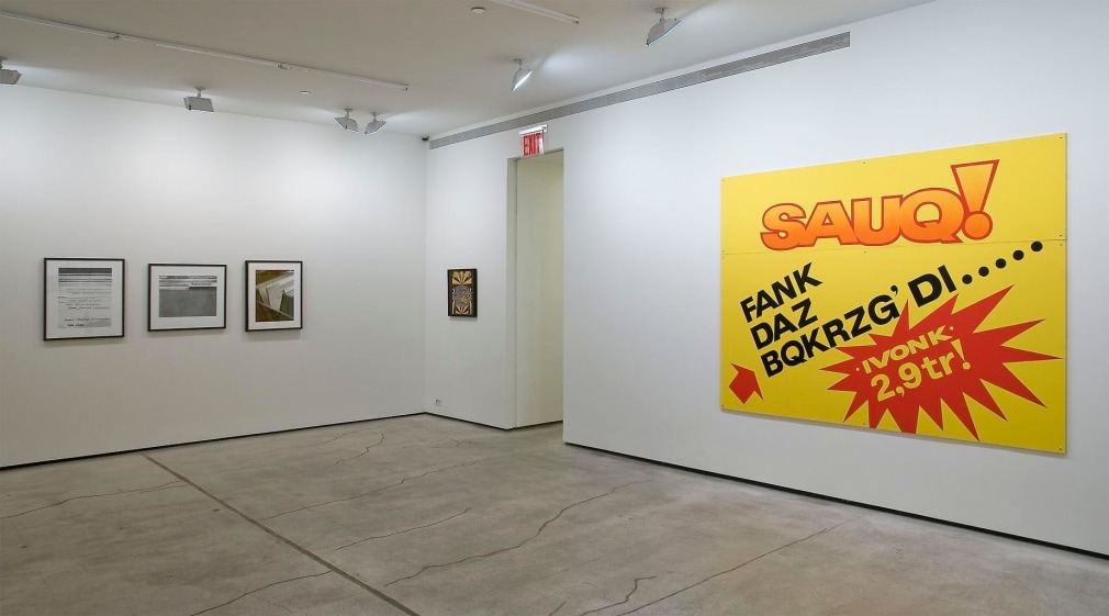 Installation view, Spelling the Image, Marc Jancou, New York, January 26 - March 3, 2012