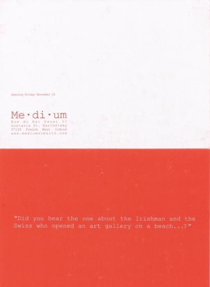  &quot;Did you hear the one about the Irishman and the Swiss who opened an art gallery on beach...... &quot;