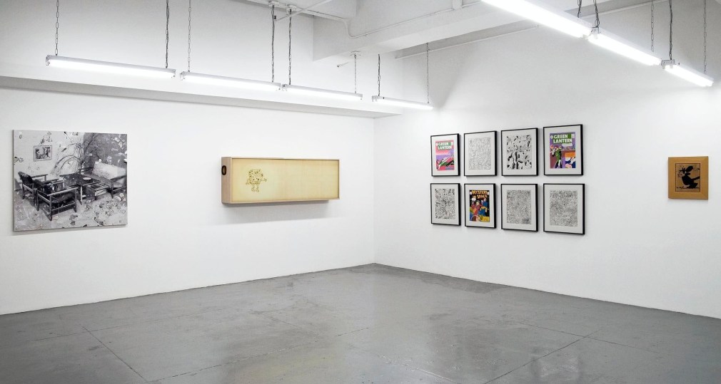 Installation view, New Pop: Illustrated Americana, Marc Jancou Contemporary, New York, February 15 - April 5, 2014