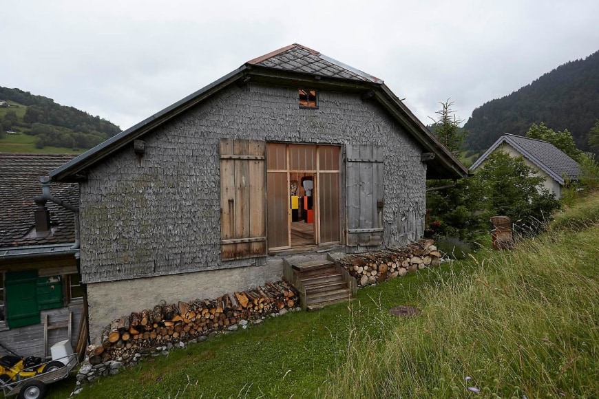  Steven Claydon, H&ouml;lderlin in knapsack, OFFSITE, Rossini&egrave;re, 30 June - 14 September 2014