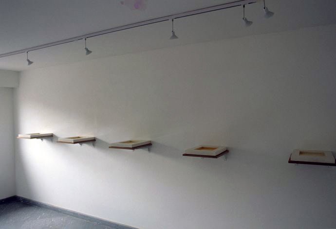  Installation View, Excerpts from the Capital Project: Six Perfume Performance Sites, Marc Jancou, Zurich, December 4 1991 - January 1992