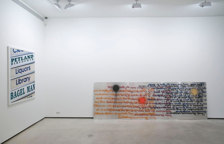 Installation view, Spelling the Image, Marc Jancou, New York, January 26 - March 3, 2012