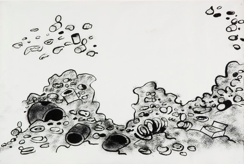 Mike Kelley Garbage Drawing #62, 1988