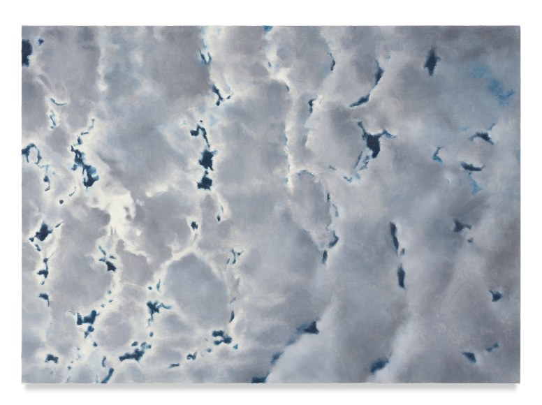 Moon Behind Clouds, 2017, Oil on linen, 23 x 32 inches, 58.4 x 81.3 cm