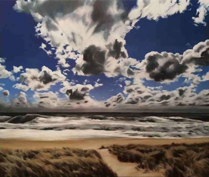 Wind, Light, Ocean,&nbsp;2017, Oil on linen, 26&nbsp;x 31 inches