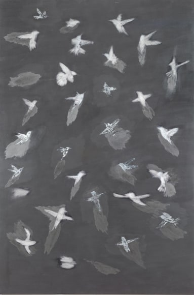 BRINTZ GALLERY, ROSS BLECKNER, Untitled, 2017, Oil on canvas, 108 by 72 inches, Flora, Unique Art