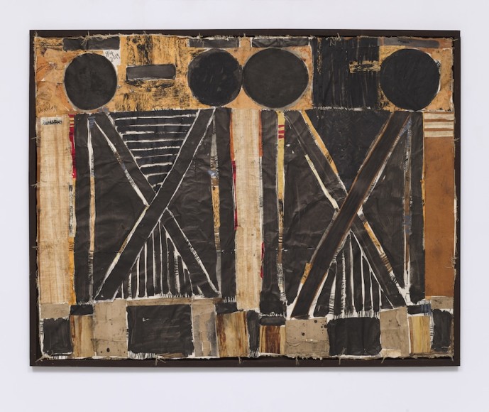 BRINTZ GALLERY, IRVIN PASCAL, If so doxology, 2019, Oil, oil bar and amalgamated media on hessian in artists gully frame, 64 1/2 by 84 inches (163.8 x 213.4 cm), Unique Art
