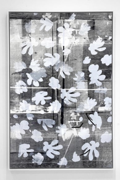 Brintz Gallery, Corey Mason, Summer's on Grass, 2022, Acrylic and silkscreen ink on canvas, 48 x 34 inches, 121.9 x 86.4 centimeters, Unique Art