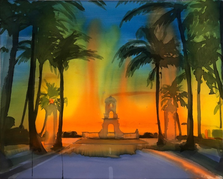 BRINTZ GALLERY, LIZ MARKUS, The Clocktower, 2018, 32 x 40 inches, Unique Art