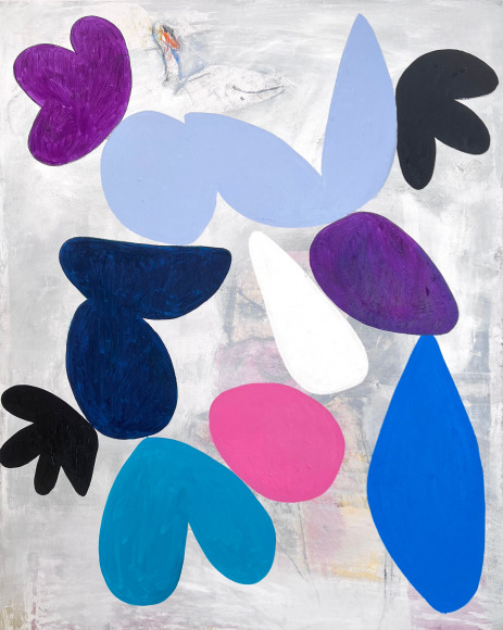 BRINTZ GALLERY, ENOC PEREZ, Untitled (Swan), 2021, 60 x 48, Unique Art