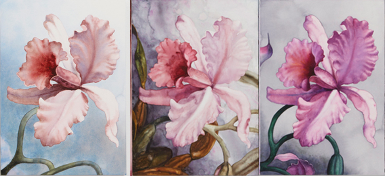 Marc Handelman Towards a Form of Voluntary Dispossession (for Edouard Glissant) 3 Set, 20162017 Set of 3, 19 x 40 1/8 inches each Watercolor and mixed media on paper mounted on panel