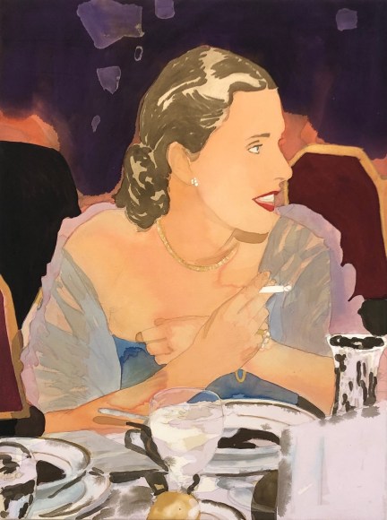 BRINTZ GALLERY, LIZ MARKUS, Slim Keith (with Jimmy Stewart), 2019, 40 x 30 inches, Unique Art