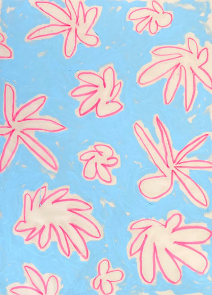 Brintz Gallery, Corey Mason, Pink Pool, 2022, Pigment on canvas, 66 x 50 inches, 167.6 x 127 centimeter, Unique Art