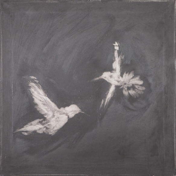BRINTZ GALLERY, ROSS BLECKNER, Untitled, 2015, Oil on linen, 18 by 18 inches, Flora, Unique Art