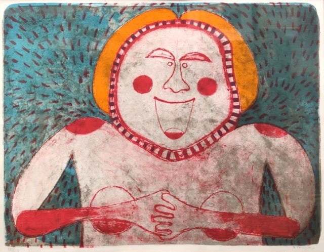 Rufino Tamayo, 1899 - 1991, Woman Smiling from the &lsquo;Women&rsquo; Suite, 1969, Lithograph in Colors, H 21&rdquo; x W 27&rdquo;,  Signed Lower Right in Pencil
