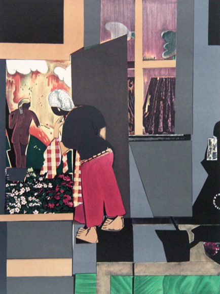 Romare Bearden (1911 - 1988) The Open Door 1979 Color Lithograph H 23.5&quot; x W 17.5&quot; Signed Lower Right - &quot;Romare Bearden&quot;; Inscribed Lower Left - &quot;AP The Open Door&quot;