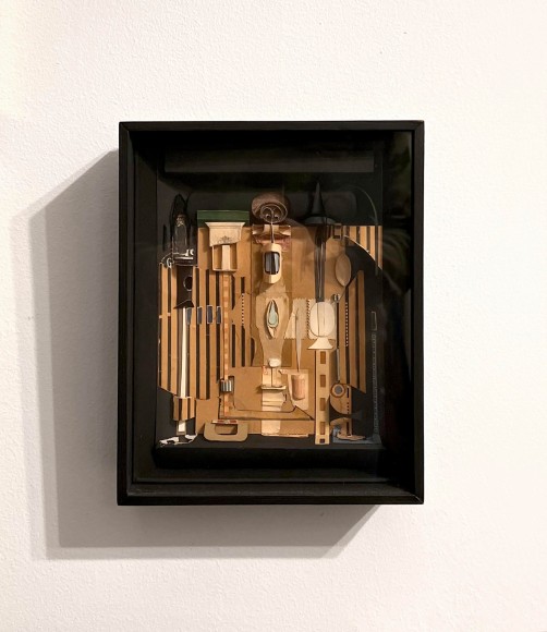 Addie Herder, Small Black Church with Stripes, 1974&ndash;75