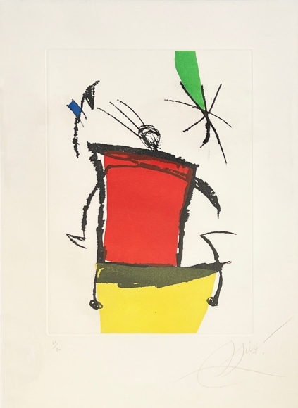 Joan Miro, Chanteur des Rues Plate V, 1981