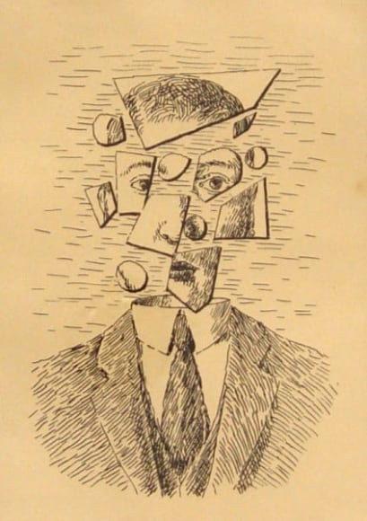 Rene Magritte, 1898 - 1967, Untitled, from Aube &agrave; L'Antipode, 1966, Etching, H 7&quot; x W 5&quot;, Signed Lower Right - &quot;Magritte&quot;, Inscribed Lower Left - &quot;E.A.&quot;