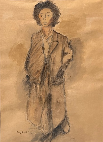 Raphael Soyer, Woman with Brown Skirt and Jacket, n.d.