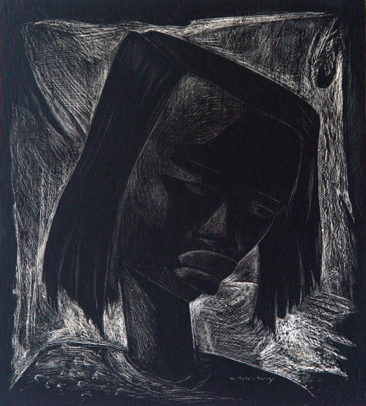 Angel Botello, Untitled (Portrait), circa 1950