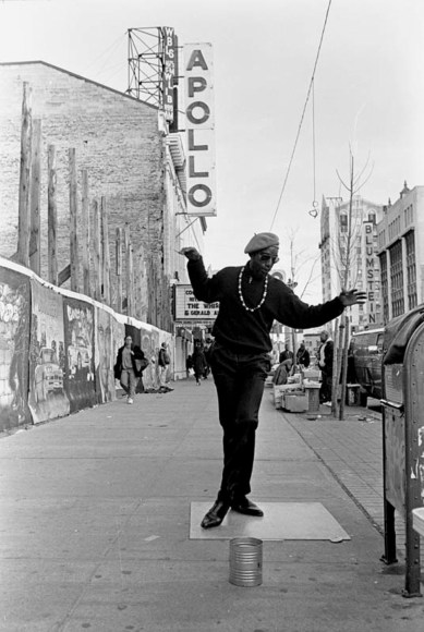 26. Dancing Harry: This man known as Dancing Harry was a fixture near the Apollo Theater in Harlem in the 1990&rsquo;s. He would put a board on the ground, and slide, and make his moves to the music of soul singer James Brown, and collect substantial tips in a coffee can, 1994.