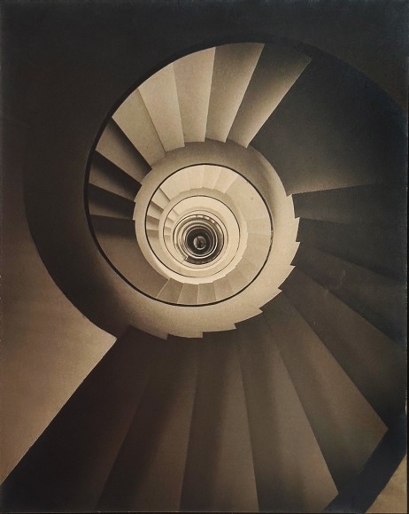 3. F.S. Lincoln (American, 1894-1975), Upshot of stairway, Paris apartment house, architect: Mallet-Stevens, c.1930