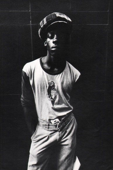 37. Ozier Muhammad&nbsp;(African-American, b. 1950), Kool: A Young Man Strikes a Pose in Downtown Chicago, 1973