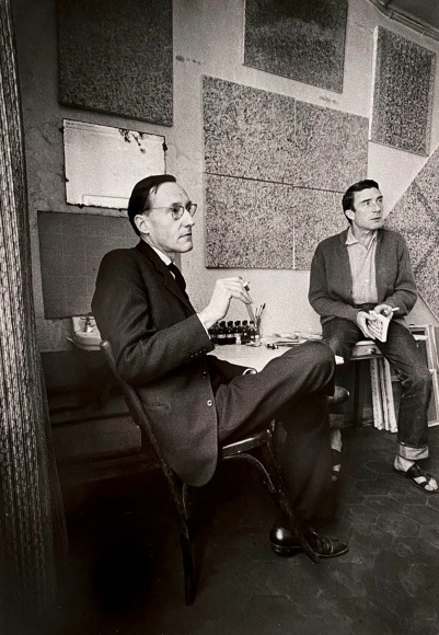 50.&nbsp;Loomis Dean (1917-2005), Painter Brion Gysin with writer William S. Burroughs in what is known as the Beat Hotel, Paris&nbsp;(Variant, Nov. 30, 1959 Issue, p. 124), 1959