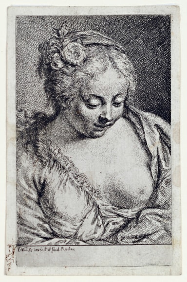 Bartholoaus Ignaz Weiss (1740-1814)  Barebreasted Young Woman